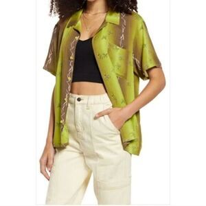 B.P. Be Pround Green Tattoo Butterfly Shirt